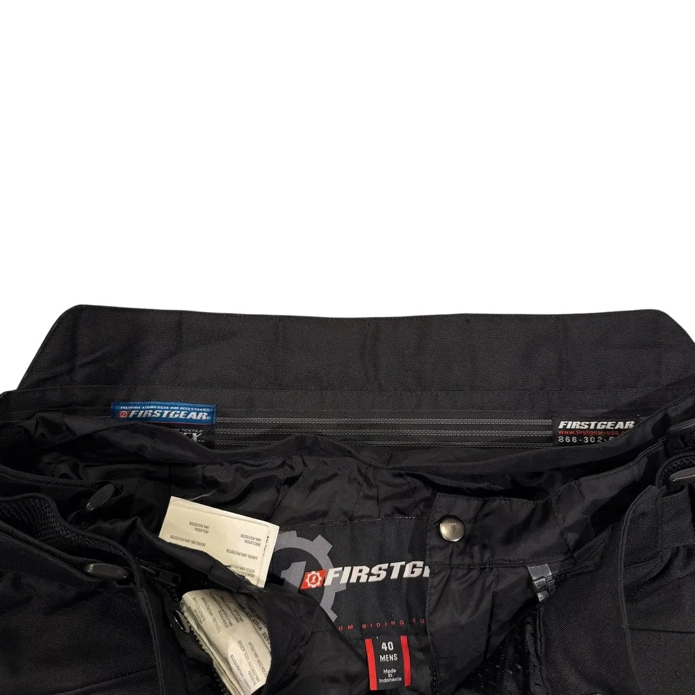 Firstgear Overpants Mens 40 Black Motorcycle Riding Pants Removable Liner